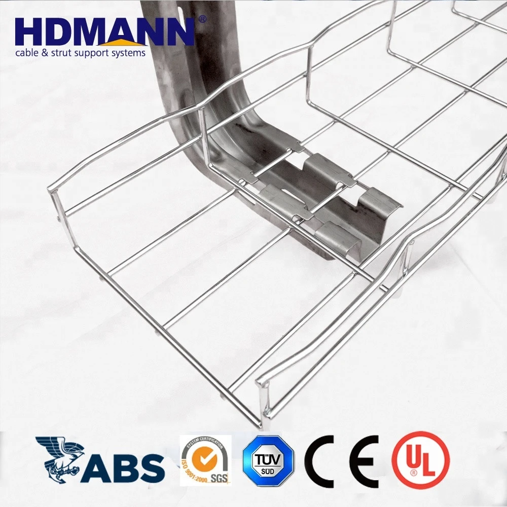 Hanging  Cable With Wire Mesh Cable Tray  / Wire Grid Duct Channel / Grid Cable Management