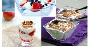 Healthy food yogurt cream & powder