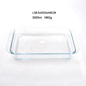 Heat Resistant Borosilicate Oval 1500ml Oval Glass Bakeware sets Baking Dish Dinnerware Sets For Kitchenware microwave safe