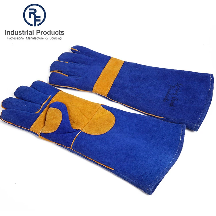 Heavy duty heat resistant leather welding gloves for tig welders