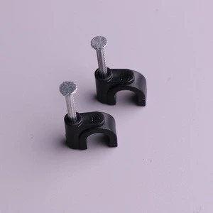 HERH high quality plastic with enhanced steel nail 4-25mm circle concrete cable clip