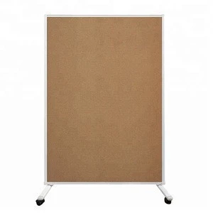 high density movable cork board bulletin boards with wheels
