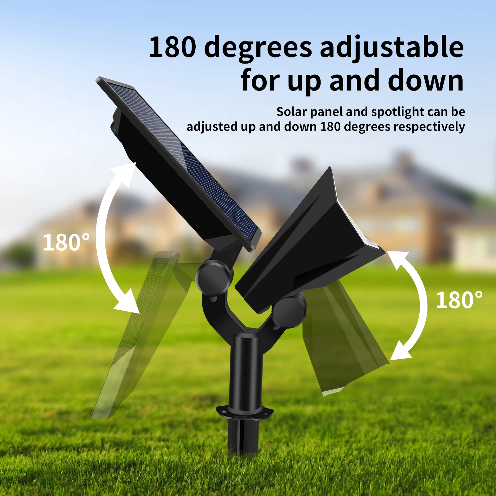High efficient 3000K/6000K/RGB dimming outdoor led solar garden light lamp waterproof solar lawn light wall garden solar powered