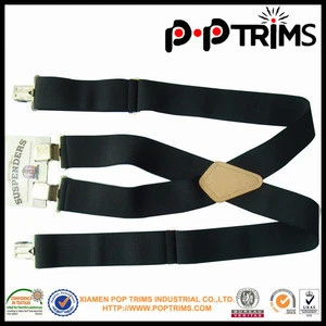 high quality 5cm polyester Solid colour suspenders