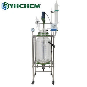 High quality Borosilicate Glass jacketed glass reactor 100 liter for sale