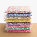 High quality candy colored smooth plastic beads round beads multi-color 500g/bag homemade bracelets clothing accessories