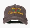 High Quality Christmas Embroidery Merry Christmas Spot Baseball Cap Cotton Washed Baseball Hat