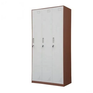 High quality cold-roll steel knock down gym new design 3 door steel cabinet