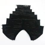 High Quality Customized Black Knit Fabric Shoes Vamp