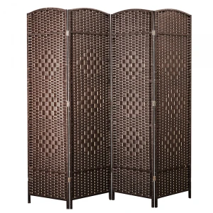 High quality customized hotel decorative colorful paper rope knitted  folding screen room dividers
