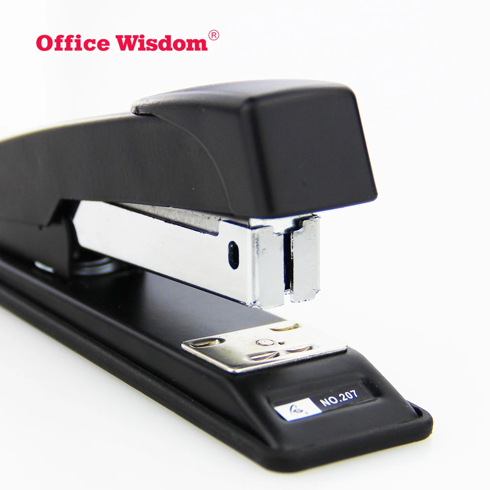 High Quality manual metal office stapler with custom logo print basic style medium sized desktop paper stapler