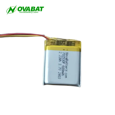 High quality Rechargeable 702530 3.7v 600mah lithium Polymer battery 2.22Wh 78172-3P for usb products