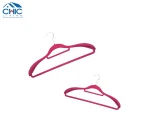 High quality velvet non-slip suits hangers with shoulder pads & accessary bar for clothes/suits