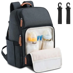high quality waterproof USB mummy daddy baby nappy diaper bag backpack with changing pad