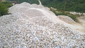 High quality White limestone, size 3-6cm cheap price 2018 in Viet Nam