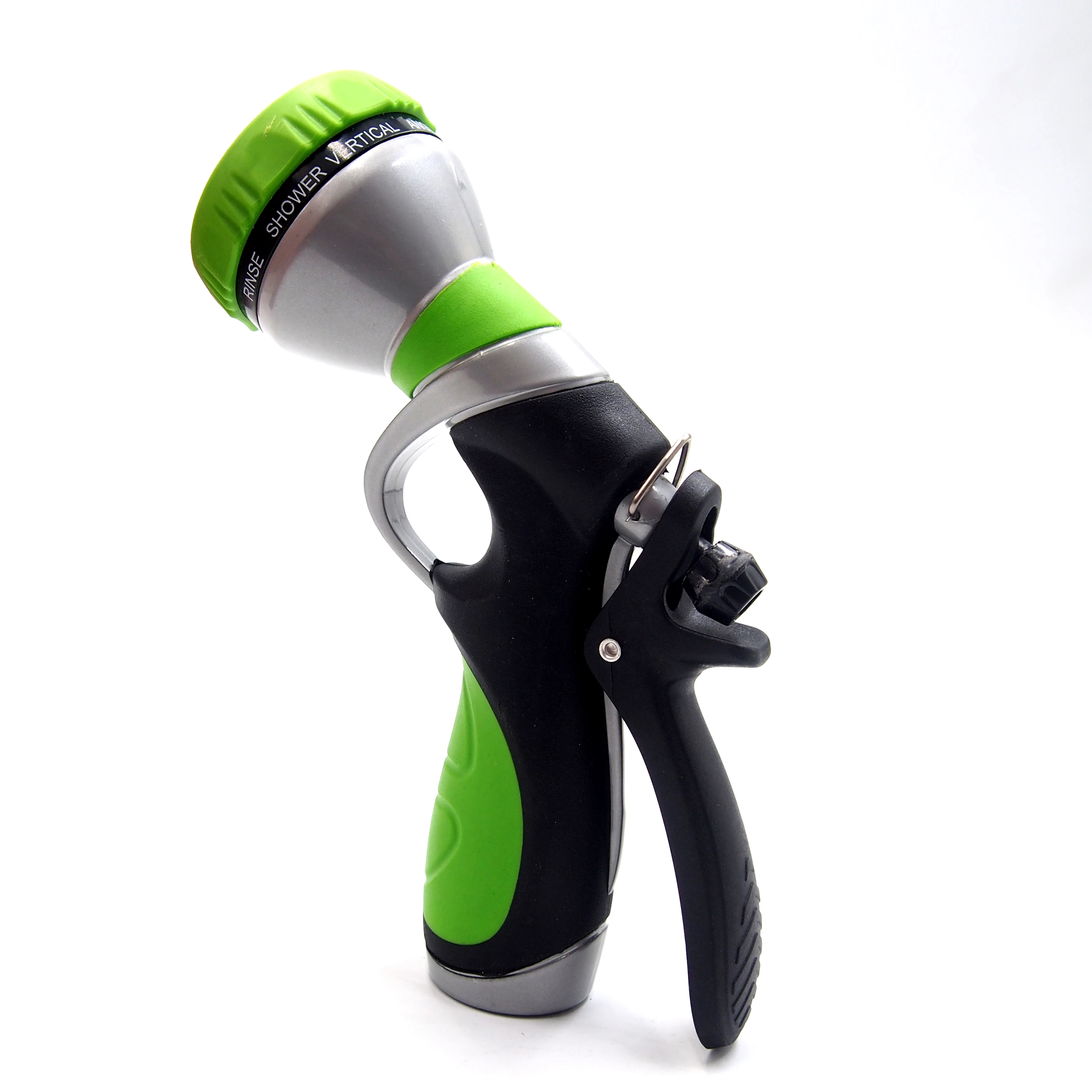 High Quality Wholesale Custom Metal 8 pattern water hose nozzle garden water gun for garden water