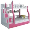 high quality wholesale double beds solid wooden girls pink bunk beds for kids