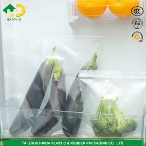 High Quality Wide Clear Ldpe Zipper Bags For Packing Vegetables