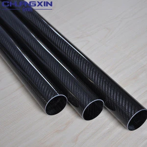 High strength 3k glossy carbon fiber tube for paddle shaft