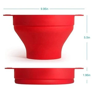 High temperature microwave Silicone Popcorn Maker with Lid