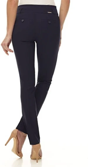 highwaisted colorful trouser pant fitness navy stretch trousers ladies
