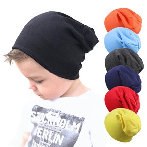 Hip Hop style baby knitted hat spring, autumn and winter warm children&#39;s pure color hat