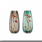 Home personality flower decoration cylinder glass high cylinder transparent glass vase