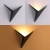 Import HOOYI Minimalist Triangle Shape LED Wall Lamps Nordic Style Indoor Wall Lamps Living Room Lights Simple Lighting from China