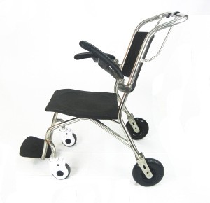 Hospital Steel Moblie Transfer Chair PU Wheels