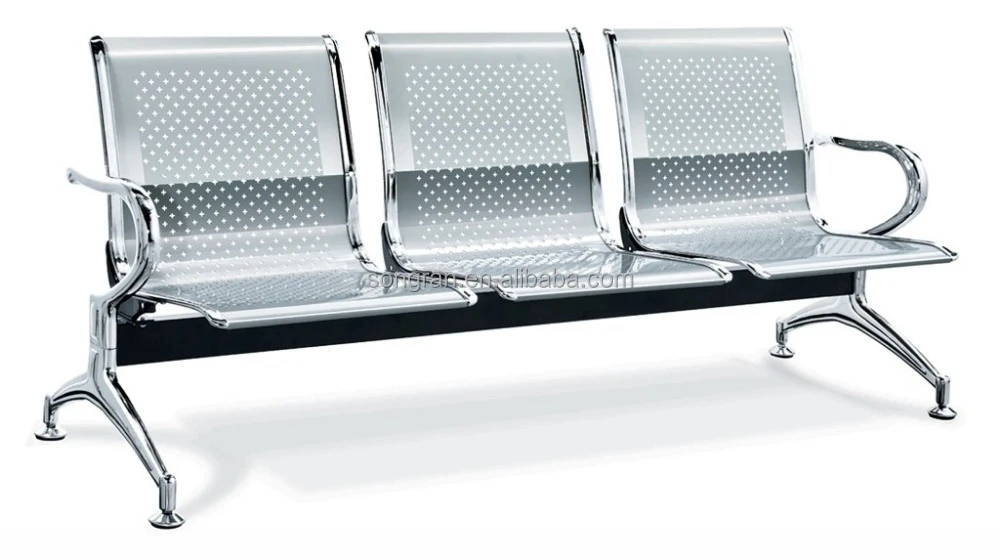 Hospital waiting chair/stainless steel airport link chairs / public beam seating
