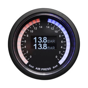 hot 52mm Universal racing car dual air press gauge