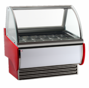 Hot sale 8~18 trays automatic defrost gelato ice cream display freezer showcase