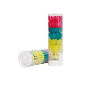 Hot sale cheap durable colorful water duck feather Badminton shuttlecocks