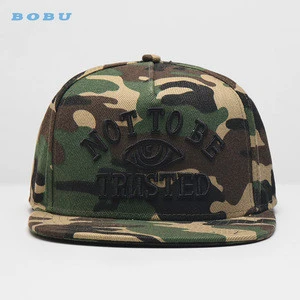 Hot sale custom Camo Mesh Low Profile Snapback Hats Embroidered Logo camouflage caps