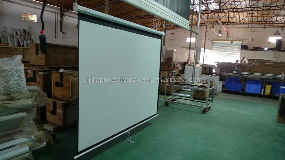 hot sale different size slow retract self lock manual projection screen