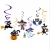 Import Hot Sale Halloween Party Decor Supplies Ghost Popmkin Bat Hanging Swirl Card Decoration Kit from China
