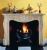 Import hot sale modern antique limestone marble electric fireplace from China