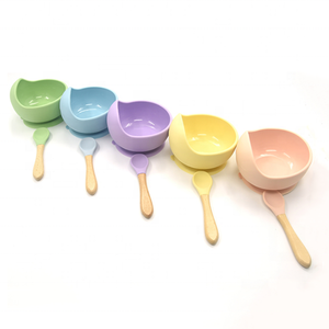 Hot Sale Multicolor FDA Approved Silicone Baby Bowl with Suction Base