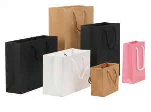 Hot Sale Shopping Paper Bag With Handle, Packing Art Paper Craft Paper Bag