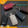 Hot sale popular colors customized blank car keys cover leather car key case holder wallet with metal ring