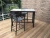 Import Hot sale siyu aluminum rectangle marble top table and high chair bistro garden from China