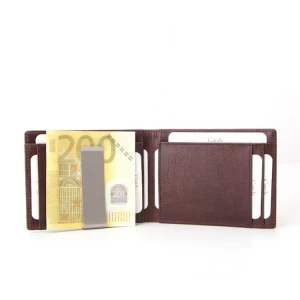 Hot Sales Custom Front Pocket Wallet RFID Blocking Leather Money Clip Wallet