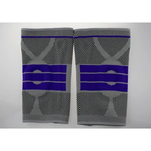 Hot Selling Customized Logo Non-Slip Nylon Knitted Knee Sleeve Compression