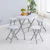 Hot Selling High Quality Outdoor Furniture PP Plastic Top Round Portable Folding Outdoor Table And Chairs Set