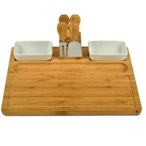Hot selling home wood cheese board with knife tools