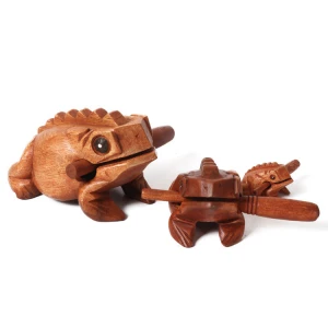 Hot-selling Tourist Souvenirs Wood Carving Crafts Vocal Wood Frog