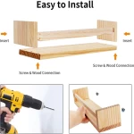 Hot selling wall wooden floating shelf living room storage wooden wall mounted decorative shelf