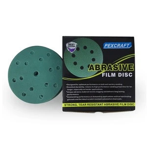 Hot selling waterproof green film discs car care 6 inch abrasive sanding disc