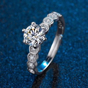Hot Selling Wedding Band Women Jewelry Wholesale Shiny Baguette Cubic Zirconia Eternity Diamond Rings