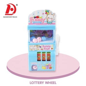 HUADA 2020 Children Lovely Mini Game Machine Lucky Lottery Wheel Gambling Fruit Roller Toy